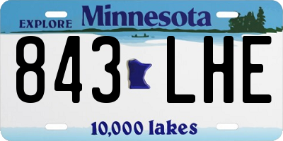 MN license plate 843LHE