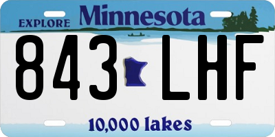 MN license plate 843LHF