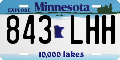 MN license plate 843LHH