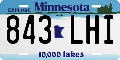 MN license plate 843LHI