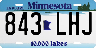MN license plate 843LHJ