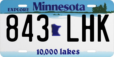 MN license plate 843LHK
