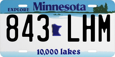 MN license plate 843LHM