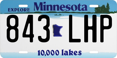 MN license plate 843LHP