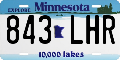 MN license plate 843LHR