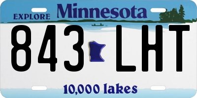 MN license plate 843LHT