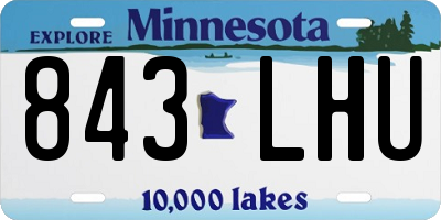 MN license plate 843LHU