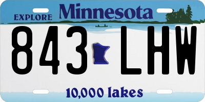 MN license plate 843LHW