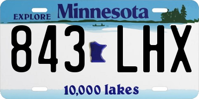 MN license plate 843LHX