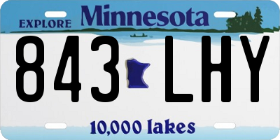 MN license plate 843LHY