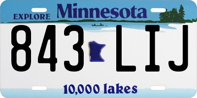 MN license plate 843LIJ