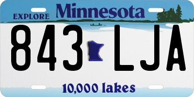 MN license plate 843LJA
