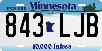 MN license plate 843LJB