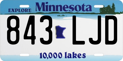 MN license plate 843LJD