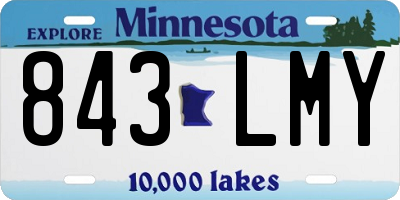 MN license plate 843LMY