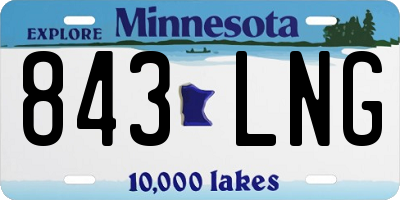MN license plate 843LNG
