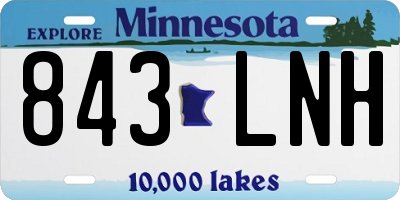 MN license plate 843LNH