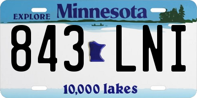MN license plate 843LNI