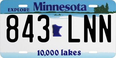 MN license plate 843LNN