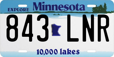 MN license plate 843LNR