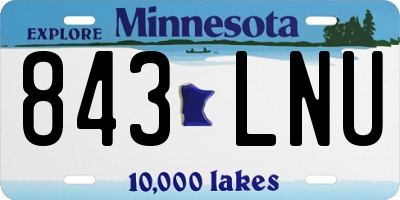 MN license plate 843LNU