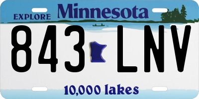 MN license plate 843LNV