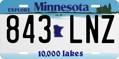 MN license plate 843LNZ