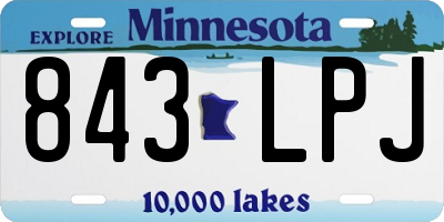 MN license plate 843LPJ