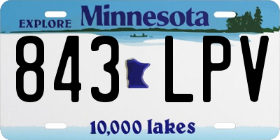 MN license plate 843LPV