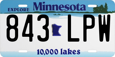 MN license plate 843LPW