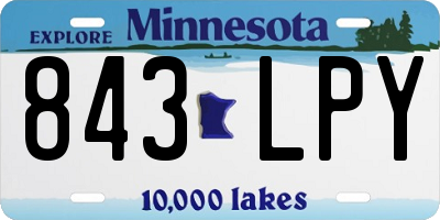 MN license plate 843LPY