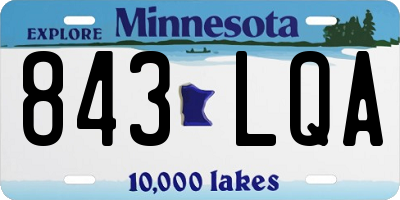 MN license plate 843LQA