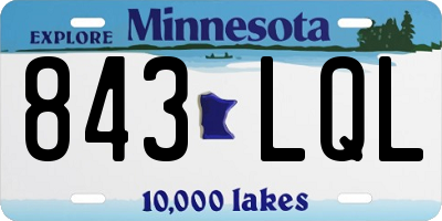 MN license plate 843LQL