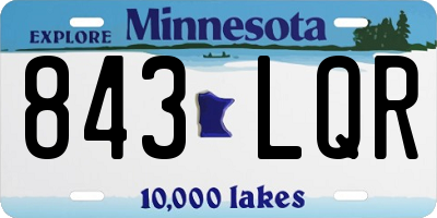 MN license plate 843LQR