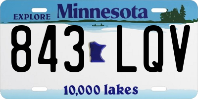 MN license plate 843LQV