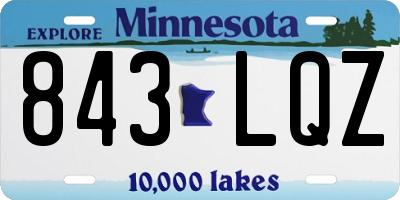 MN license plate 843LQZ