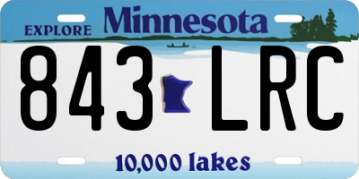 MN license plate 843LRC