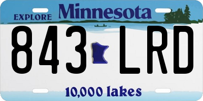 MN license plate 843LRD