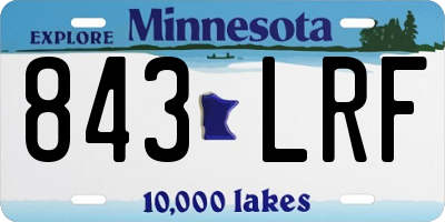 MN license plate 843LRF