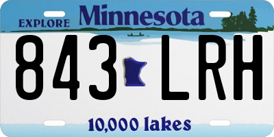 MN license plate 843LRH