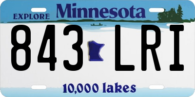 MN license plate 843LRI