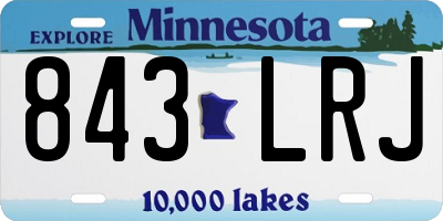 MN license plate 843LRJ