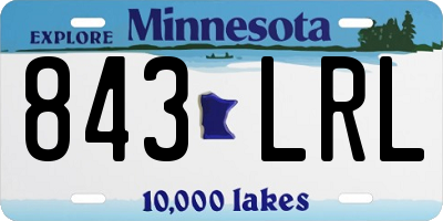 MN license plate 843LRL