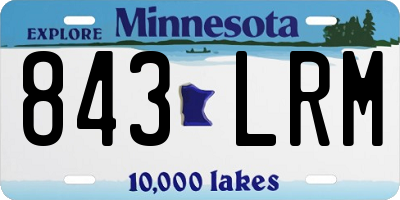 MN license plate 843LRM