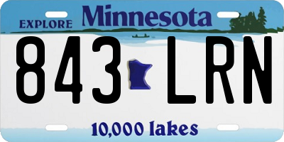 MN license plate 843LRN