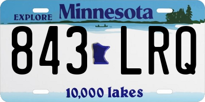 MN license plate 843LRQ