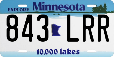 MN license plate 843LRR