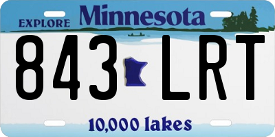 MN license plate 843LRT