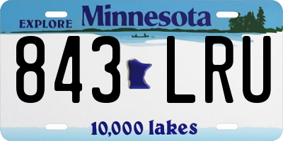MN license plate 843LRU