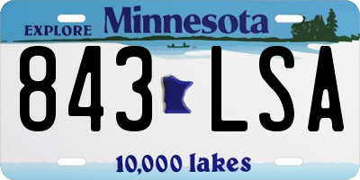 MN license plate 843LSA